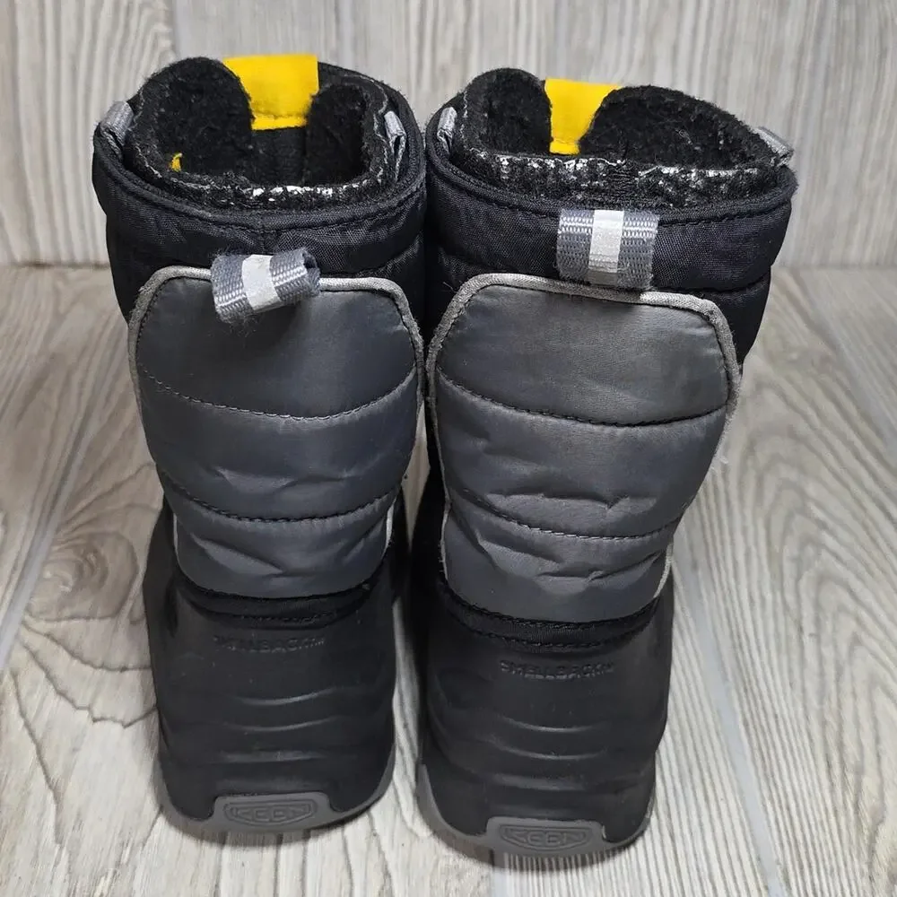KEEN Lumi II Waterproof Insulated Black Snow Boots Kids Toddler Size 8